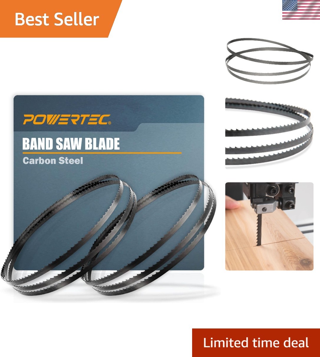 Versatile 93-1/2″ x 1/8″ Band Saw Blades for Delta, Grizzly & More – 2 Pack