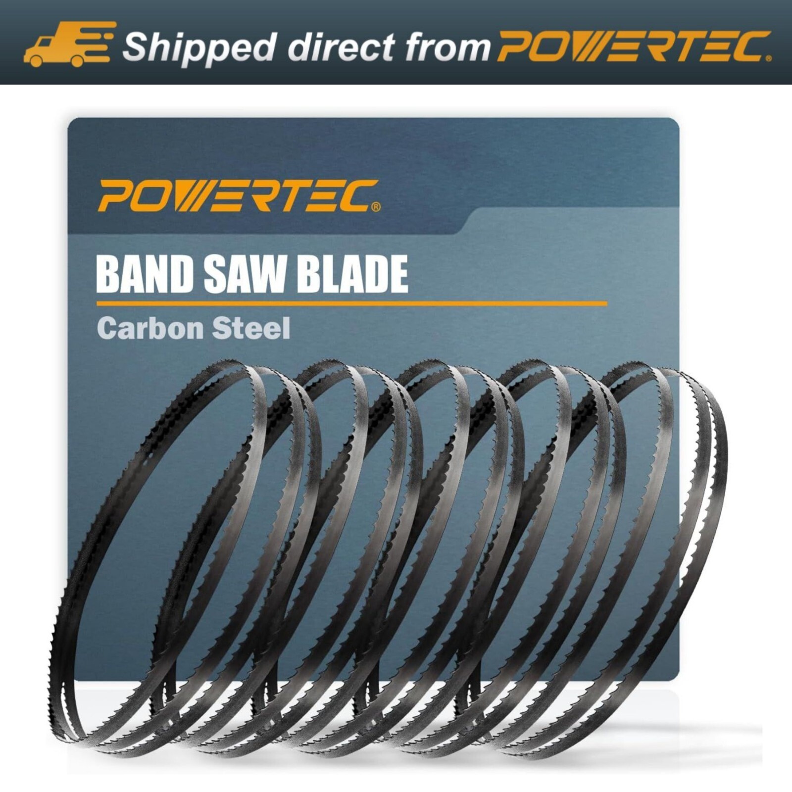POWERTEC 13102-P5 59-1/2 Inch Bandsaw Blades for Woodworking 1/4″ x 6 TPI – 5PK