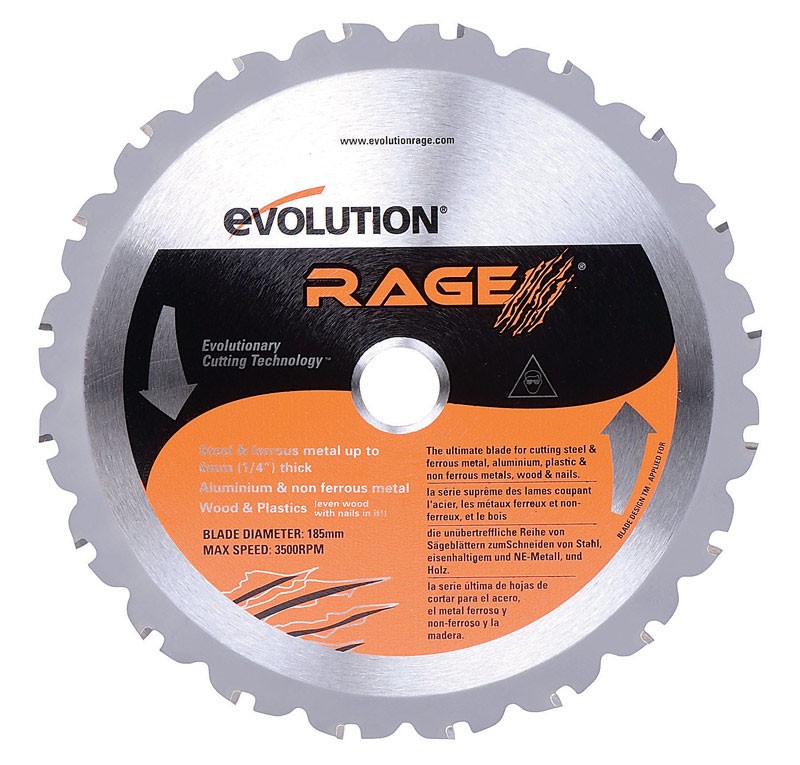 Evolution RAGEBLADE Carbide Multi-Purpose Cutting Saw Blade 7-1/4 in.