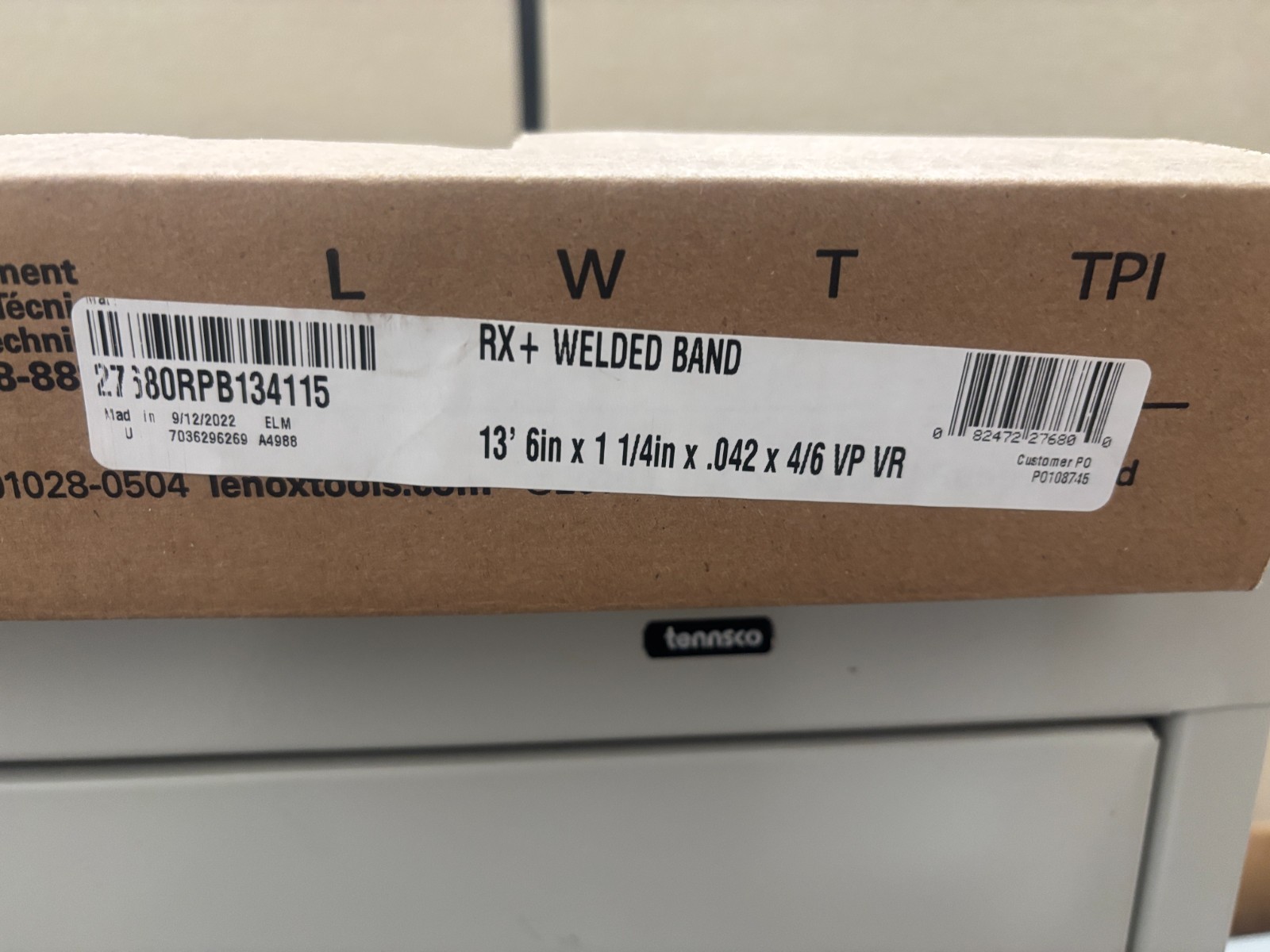 LENOX WELDED BANDSAW BLADE 13′ 6″ X 1-1/4″ X .042″ X 4/6 TPI 27680RPB134115