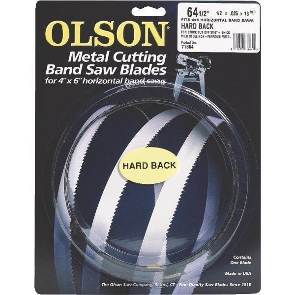 64-1/2″ OLSON BAND SAW BLADE – 1/2″ WIDE 14 TPI – CARBON STEEL – MADE IN USA