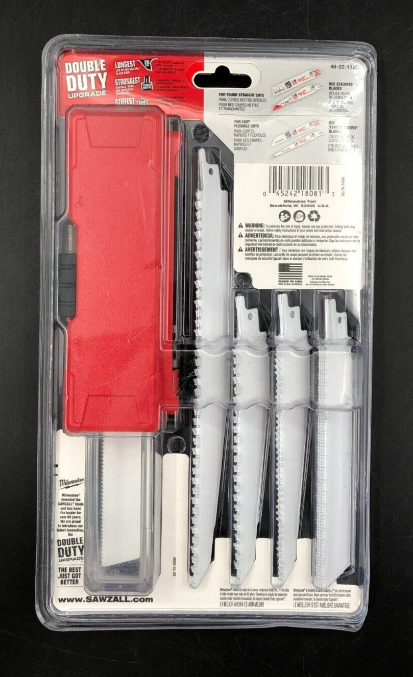 Milwaukee SAWZALL Demolition Reciprocating Blade Set – 12 Pc. (49-22-1129) – NEW