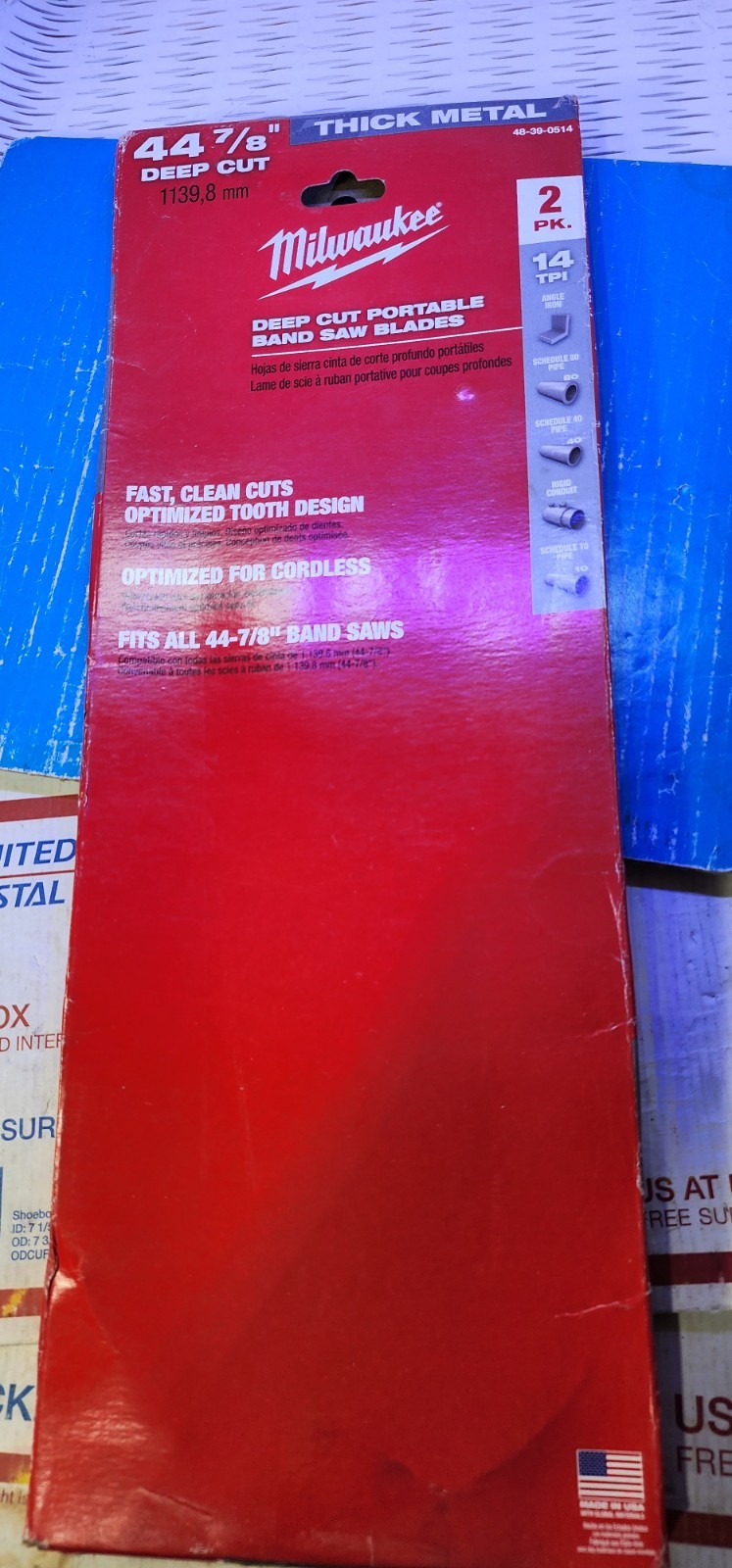 Milwaukee Tool 48-39-0514 14 Tpi Standard Deep Cut Portable Band Saw Blade 2Pk