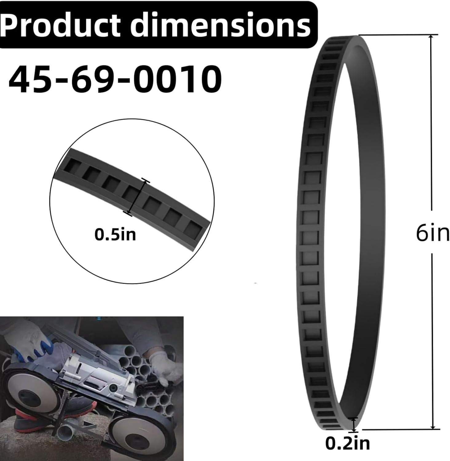 45-69-0010 Replacement Blade Pulley Tires for Deep Cut Band Saw – Compatible wit