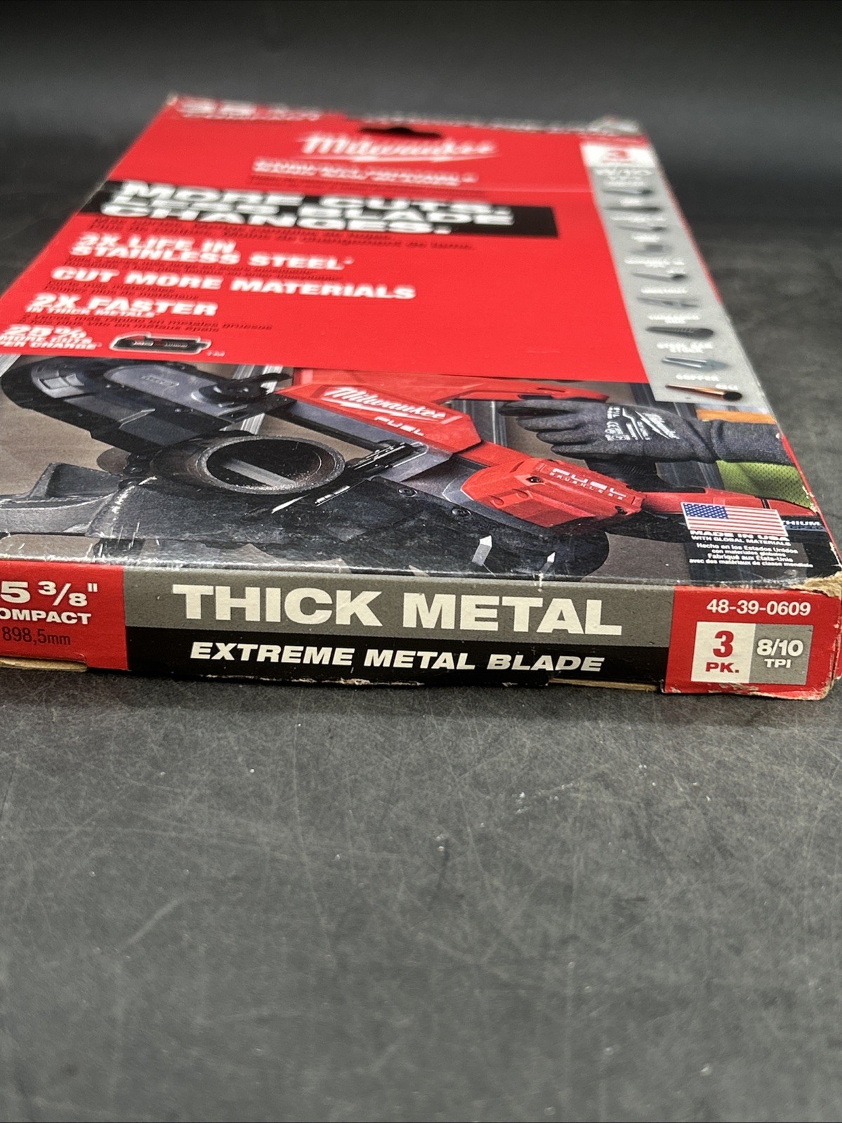 Milwaukee 48-39-0609 35-3/8″ Bandsaw Blades 8-10 TPI Extreme Cut Compact 3PK