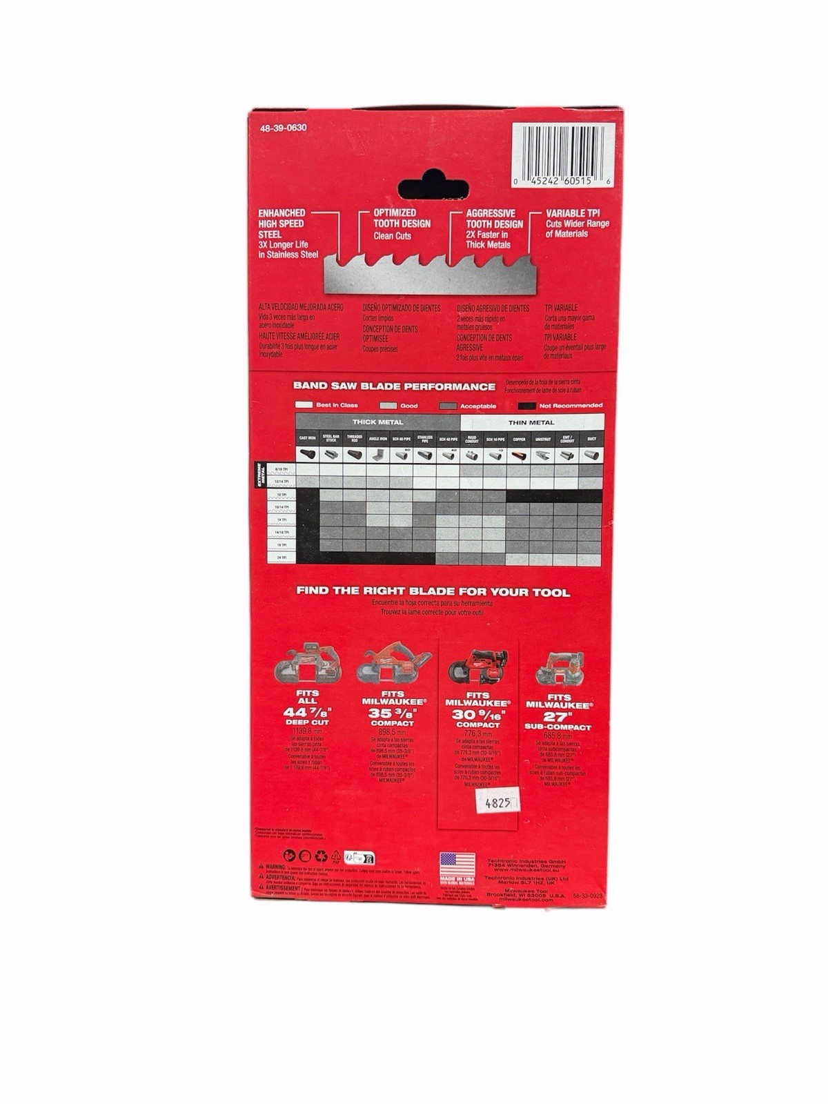 Milwaukee 48-39-0630 Band Saw Blade – Pack of 3 In A Box