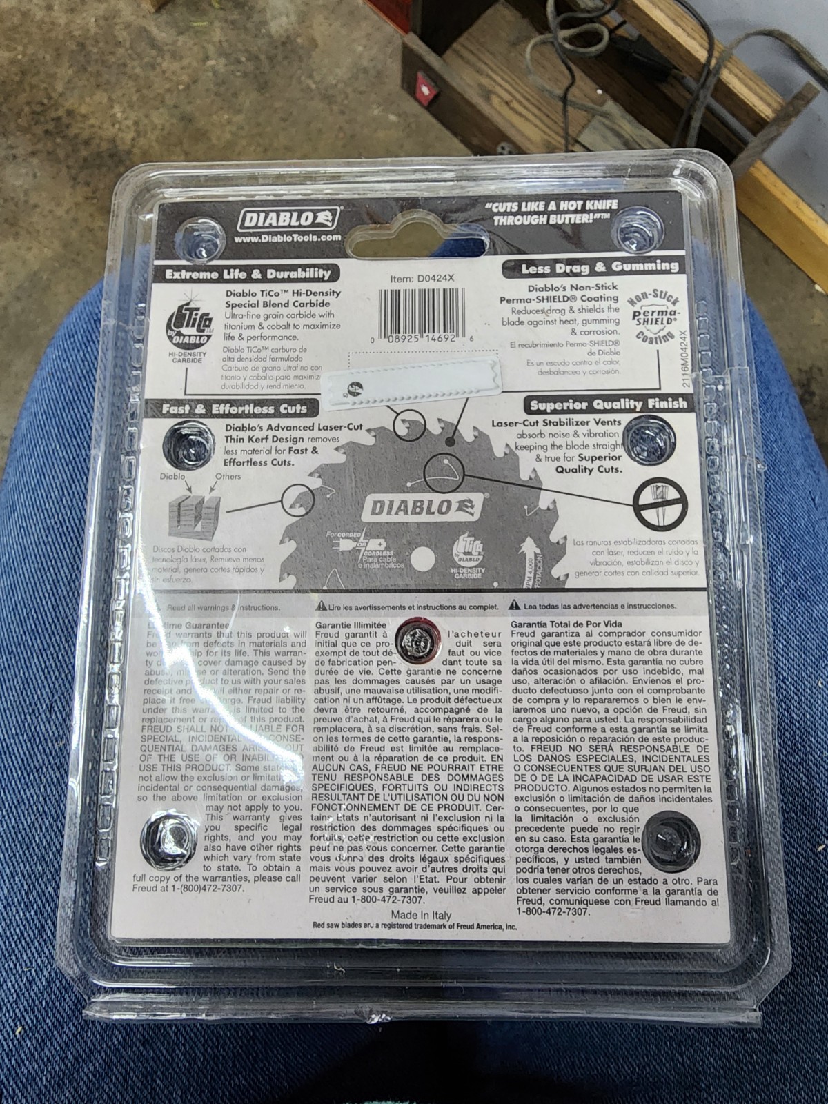 Diablo D0424X 24 Tooth Carbide Framing Trim Saw Blade 4-1/2 Dia. in.