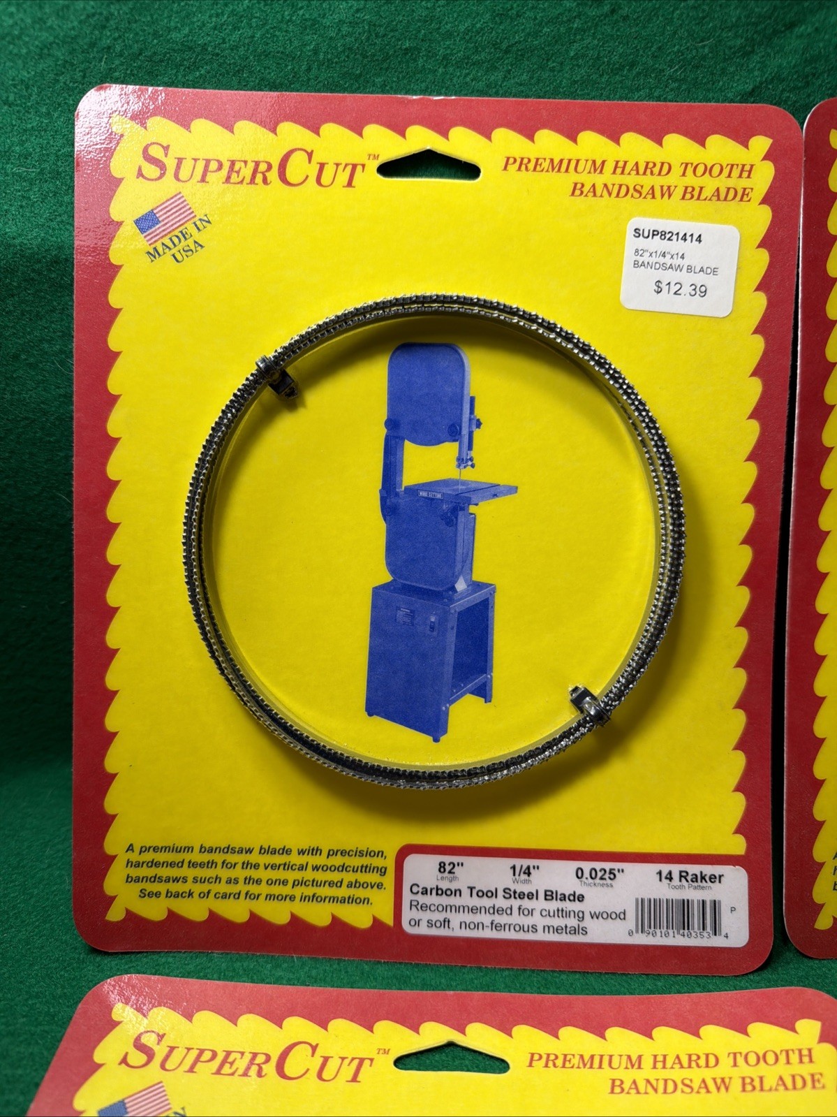 Lot of 4 Supercut 82-inch Bandsaw Blades Carbon Tool Steel Various Widths