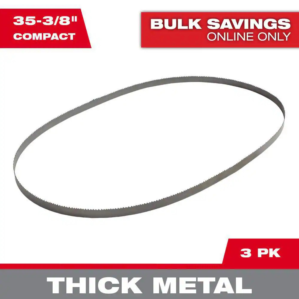 35-3/8 In. 10 TPI Compact Bi-Metal Band Saw Blade (3-Pack) for M18 Fuel/Corded C