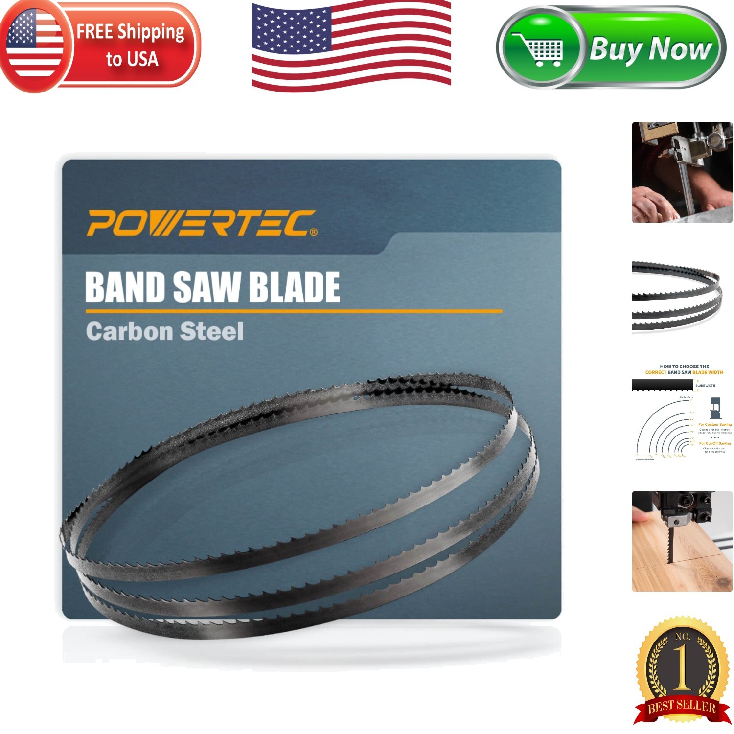 Durable 59-1/2 Inch Band Saw Blade – Carbon Steel Construction for Woodworking