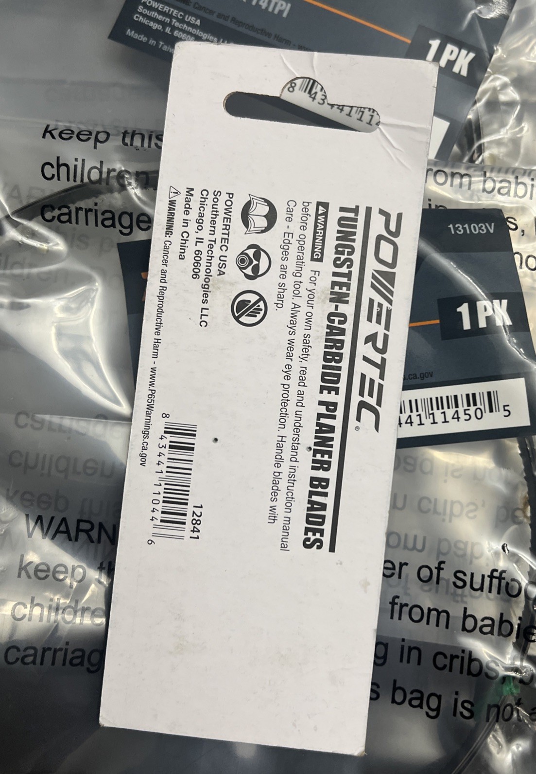 Powertec Band Saw Blades Pack Of 2 59.5 X 1/4 X 14 TPI & Planer blades 3 1/4