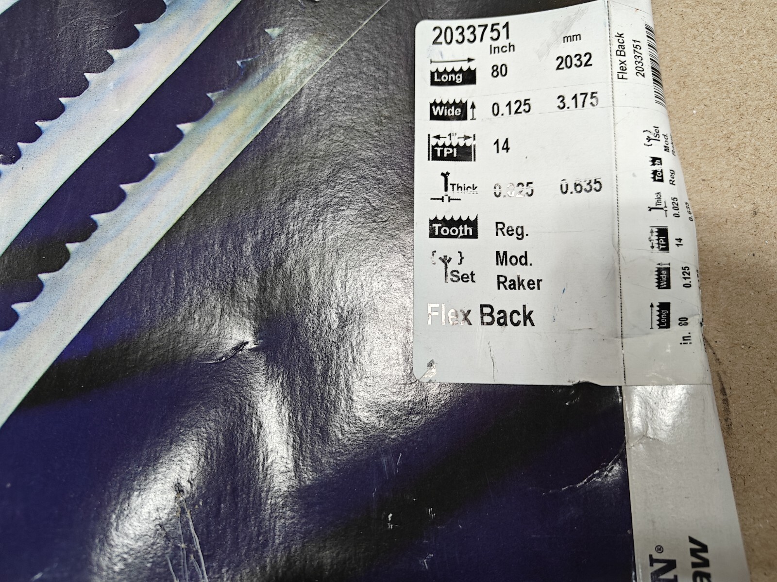 Olson Saw FB08580DB 1/8 by 0.025 by 80-Inch HEFB Band 14 TPI Regular Saw Blade