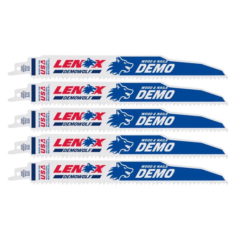 Lenox 20371966R5 6 TPI Bi-Metal Demolition Reciprocating Saw Blade 9 in.