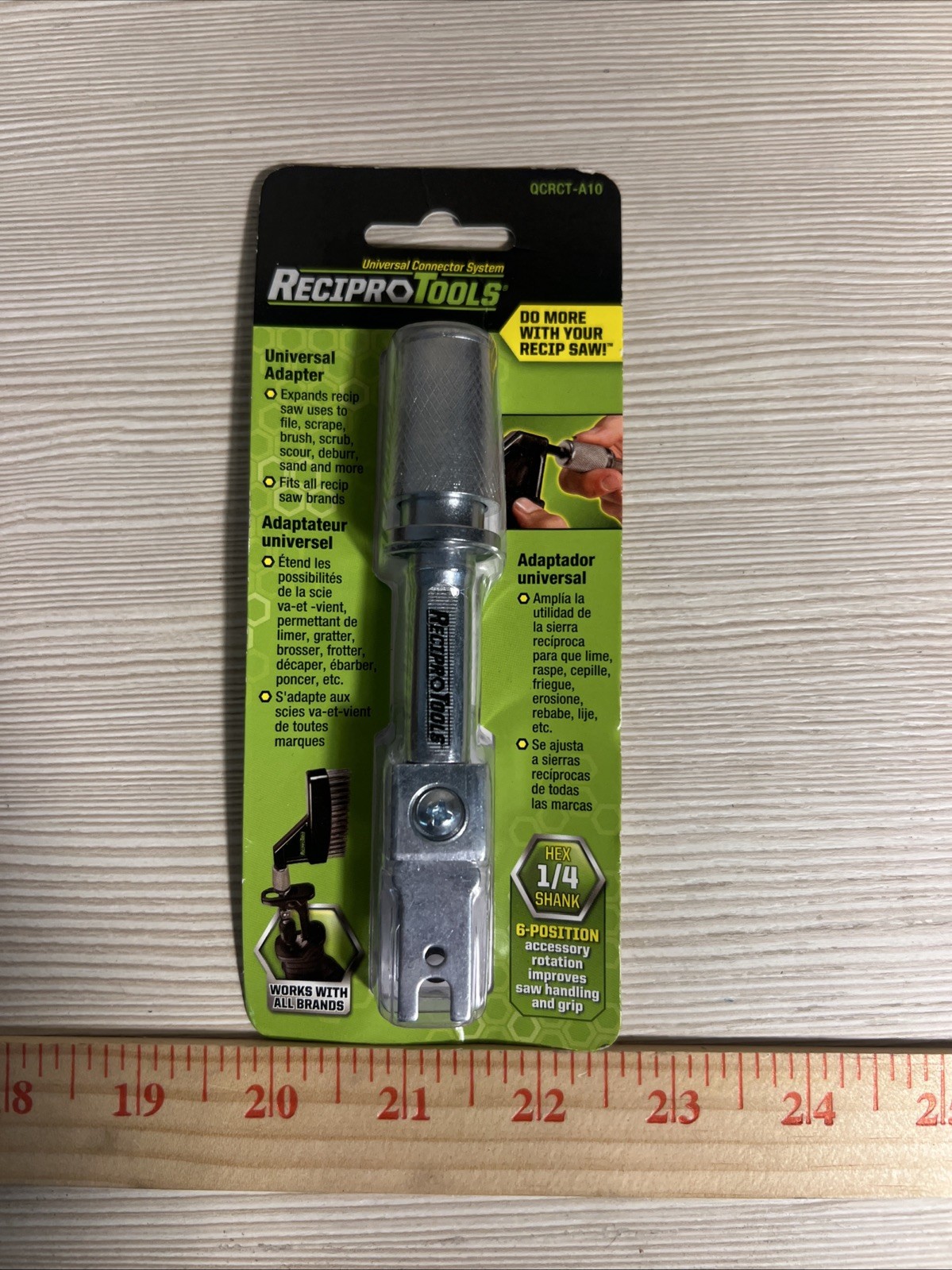 Reciprotools Reciprocating Saw Tool Adapter Carded