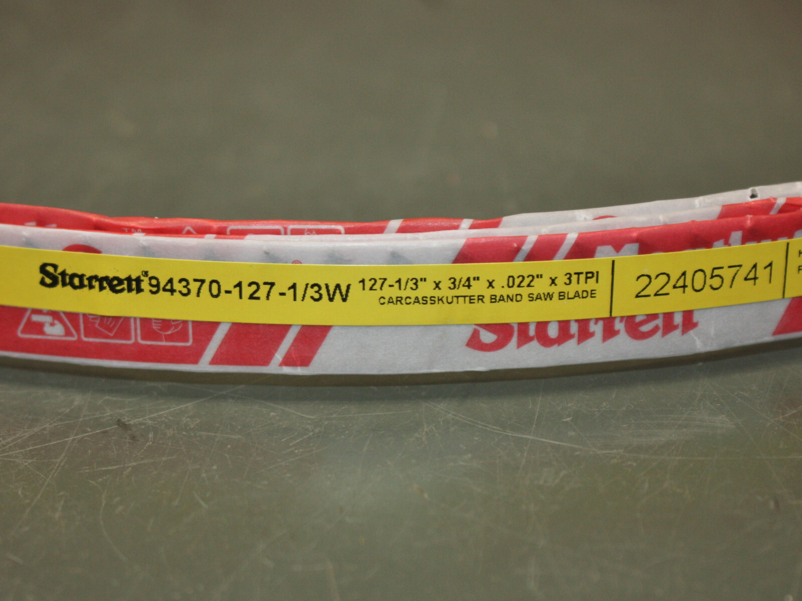 (24) Starrett CarcassKutter Band Saw Blades 94370-127-1/3W, 10′ 7-1/4″ x 3/4″