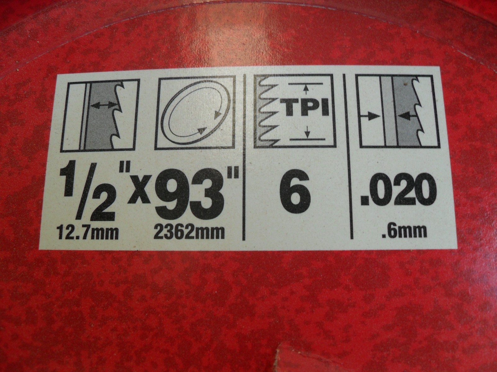 Vermont American Bandsaw Blade 1/2″x93″ 6TPI .020 Thick