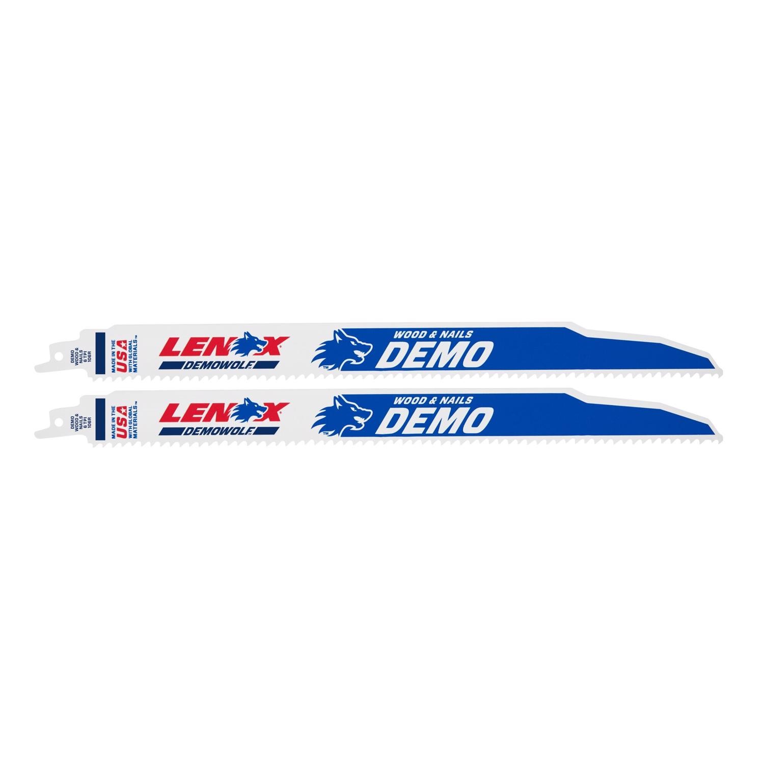 Lenox 20500106R 6 TPI Bi-Metal Demolition Reciprocating Saw Blade 12 in.