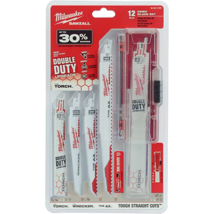 Sawzal 49221129 BiMetal Reciprocating Saw Blade Set 12 Pieces;