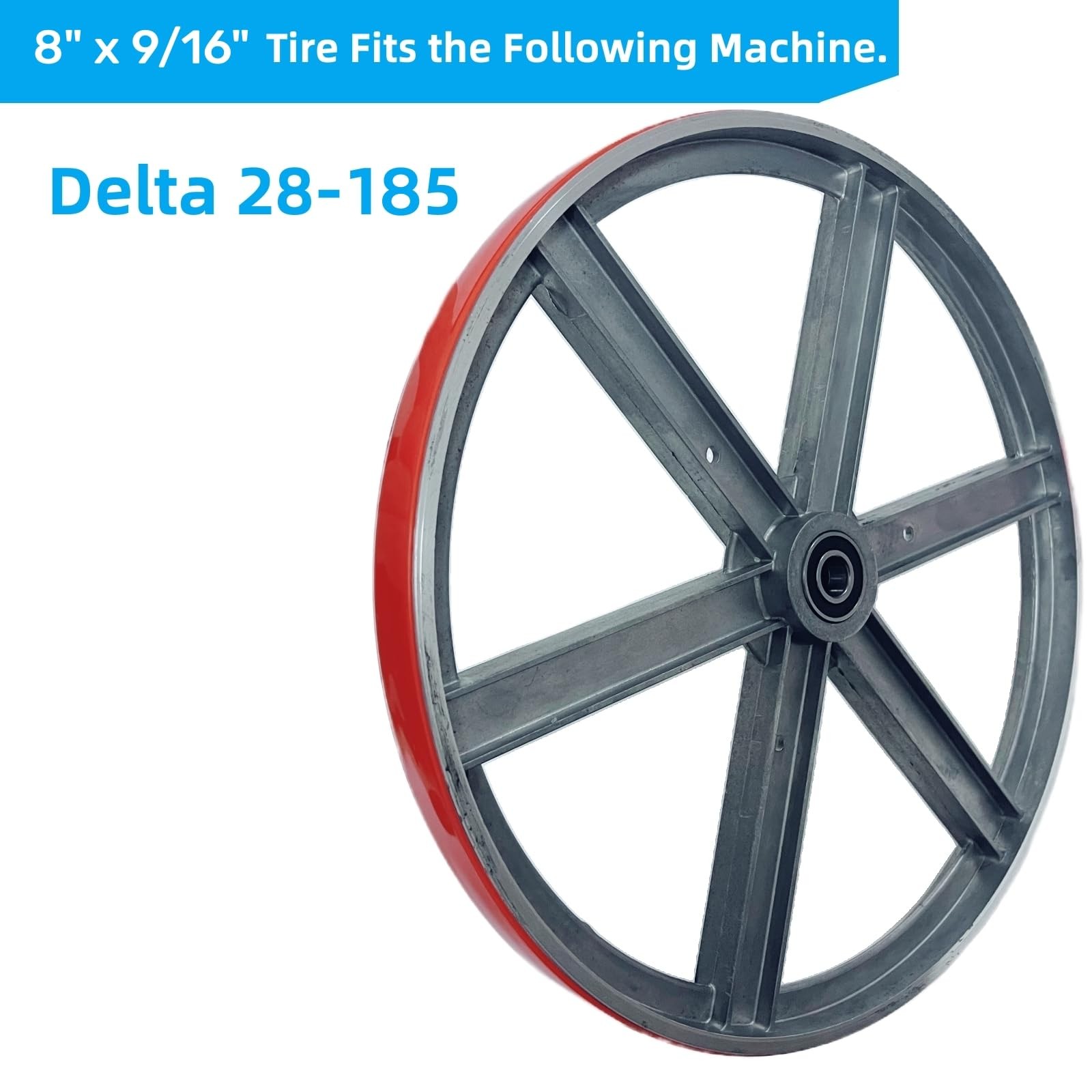 2 Packs Urethane Bandsaw Tires Fits for 8 Inch Delta 28-185 Band saw Brown