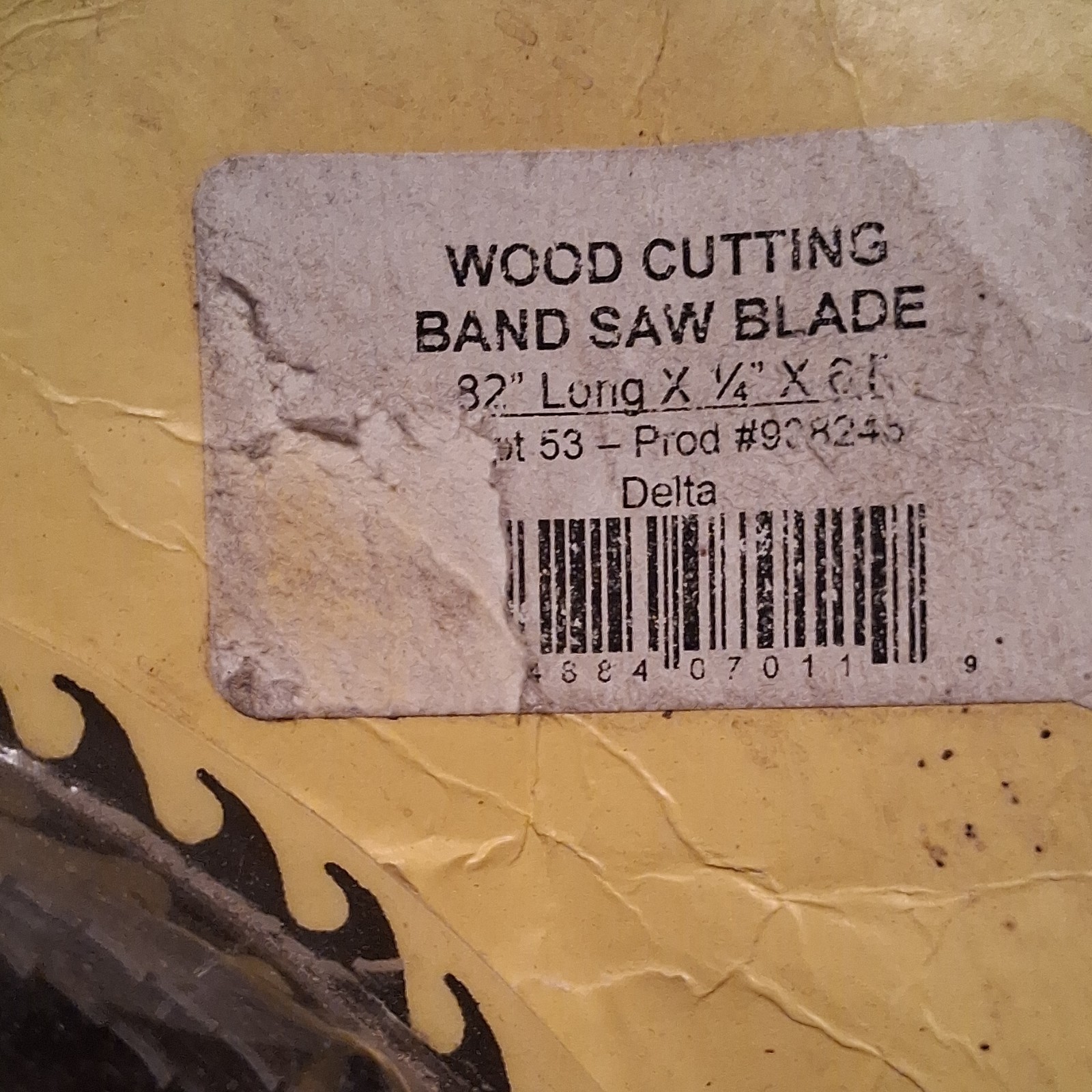 Q-Blade Band Saw Blade 82in x 1/4in x 0.01in Wood 6 TPI 53T Carbon 909240