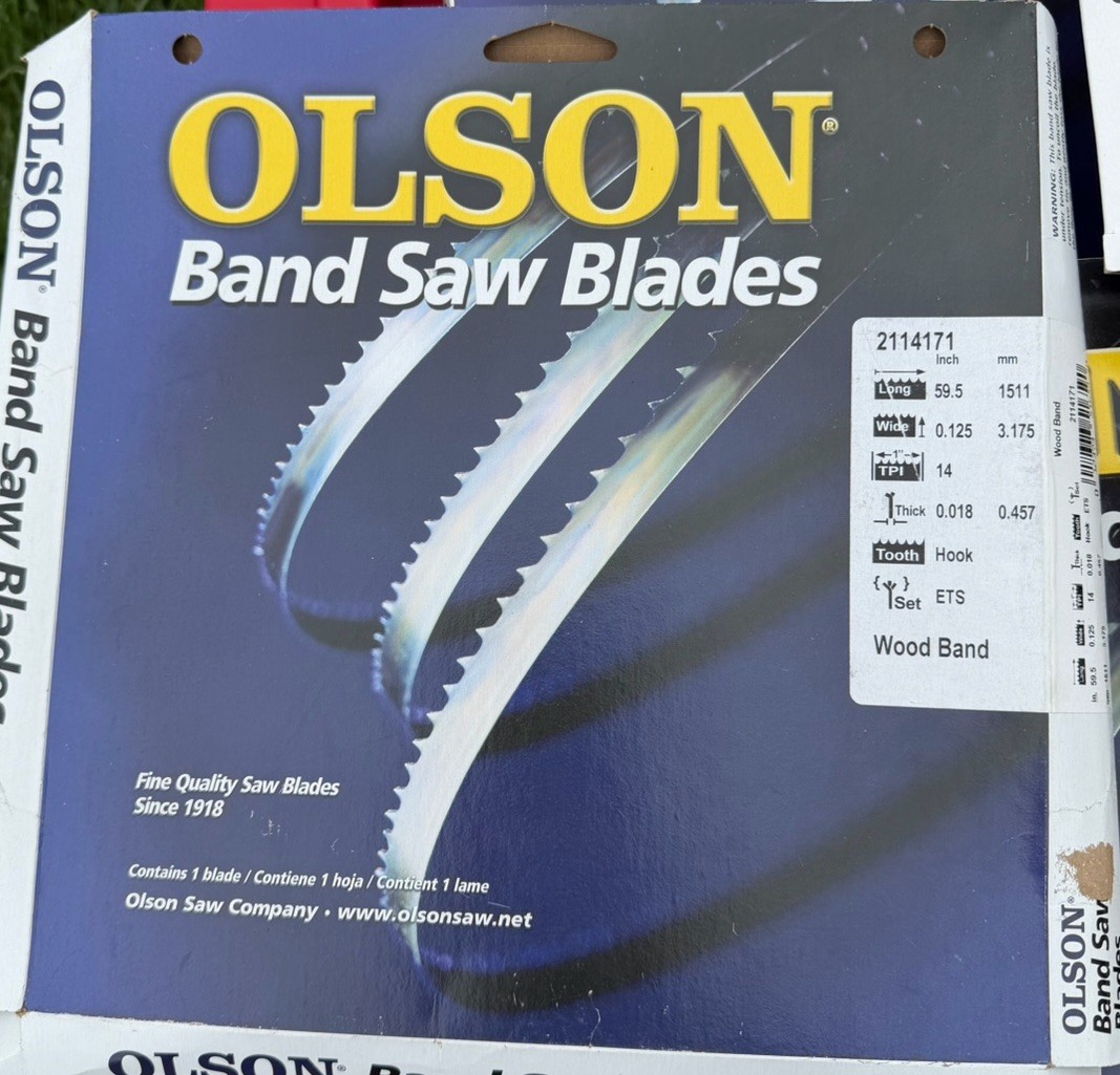 8 Olson Band Saw Blade 59.5″ 1/8″ .018 14 TPI Hook ETS 2114171 Ryobi Delta Etc.