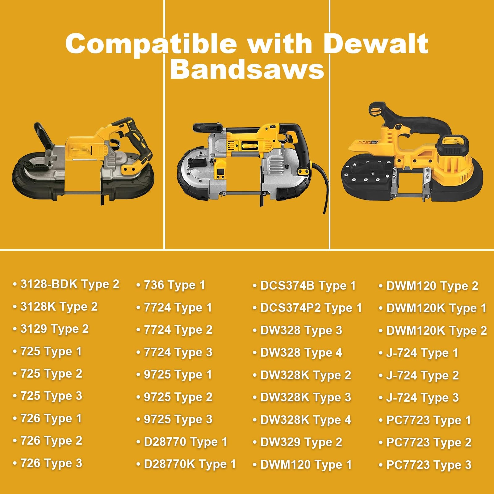 4 Pack 650721-00 Bandsaw Rubber Tires Replacement for Dewalt 4-Pack, Black