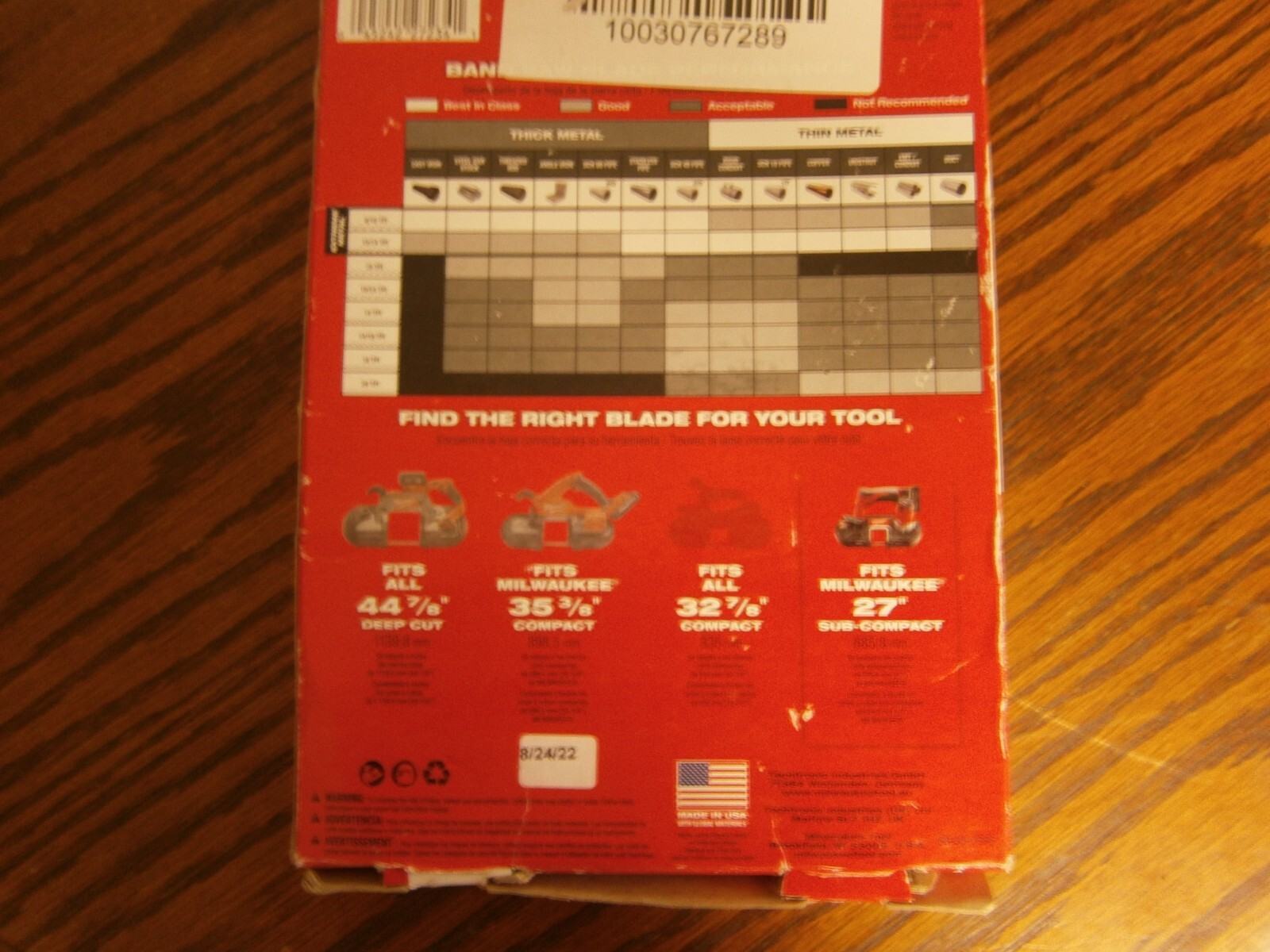 New Genuine Milwaukee 48-39-0572 OEM 3 Pack Of 27″ Sub-Compact Band Saw Blades