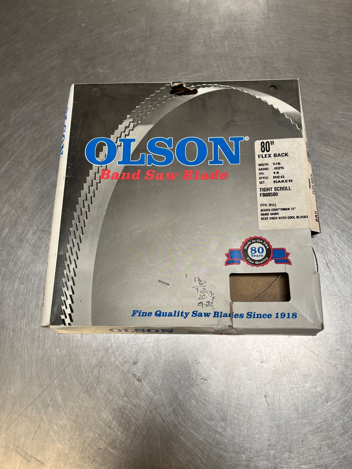 Olson Saw FB08580DB 1/8 by 0.025 by 80-Inch HEFB Band 14 TPI Regular, W2033751