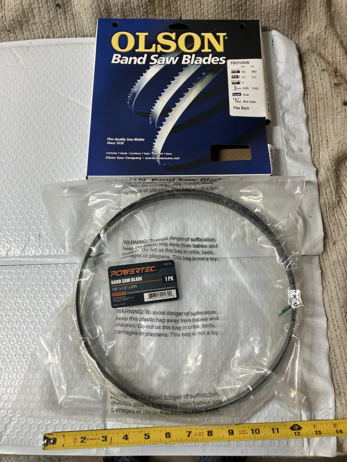 Olson 105 In. x 1/2 In. 3 TPI Band Saw Blade FB23105DB Olson Powertec 13201X
