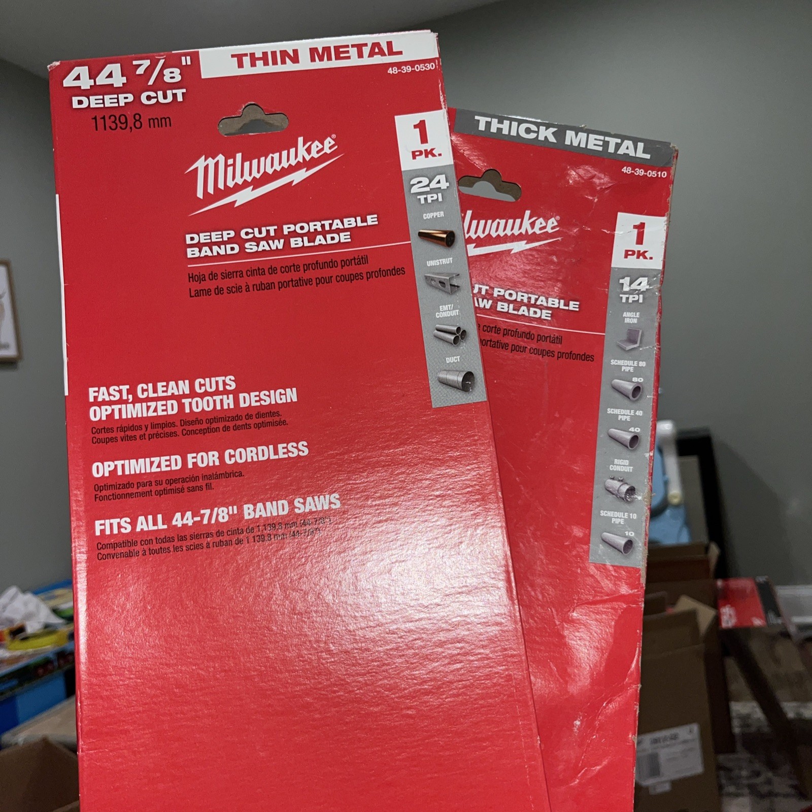 Milwaukee 44-7/8” Combo Thin & Thick Metal Bandsaw Blades 24 Tpi, 14 Tpi