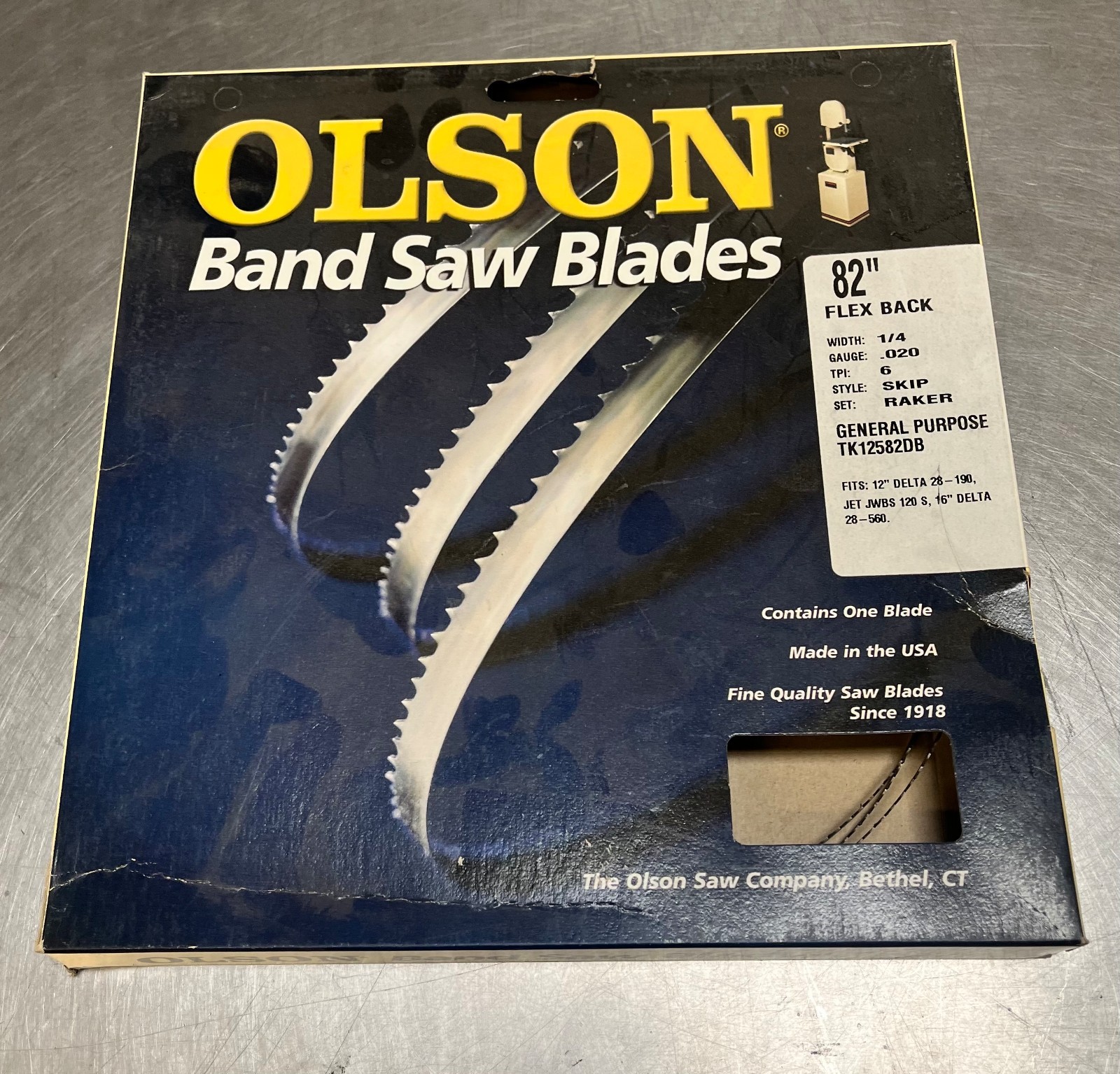 OLSON BANDSAW BLADE 82″, 1/4″, TPI:6, SKIP, RAKER (W2033835)