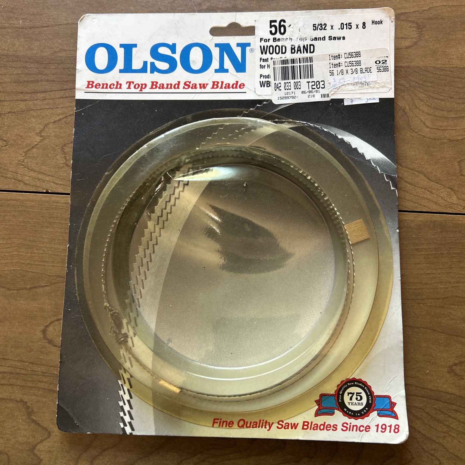 Olson Bench Top Band Saw Blade 56 1/8 X .015x 8