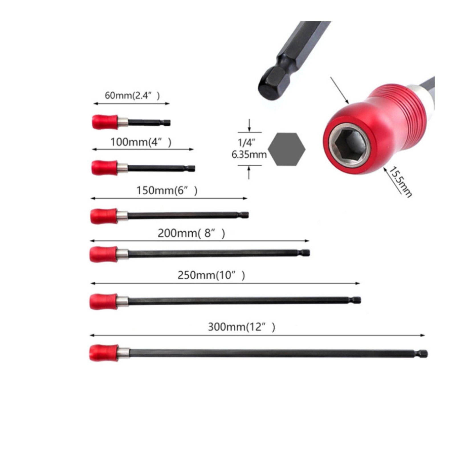 Hex Shank Extension Quick Modify Attractive Holder Long-Lasting for