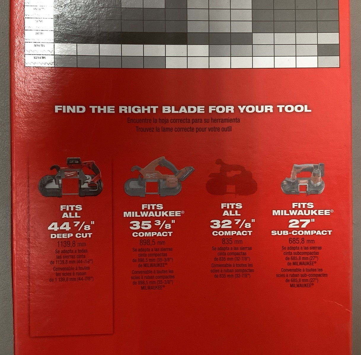 Lot of 6 Milwaukee 48-39-0510 44-7/8″ 14TPI Band Saw Blades (B97)