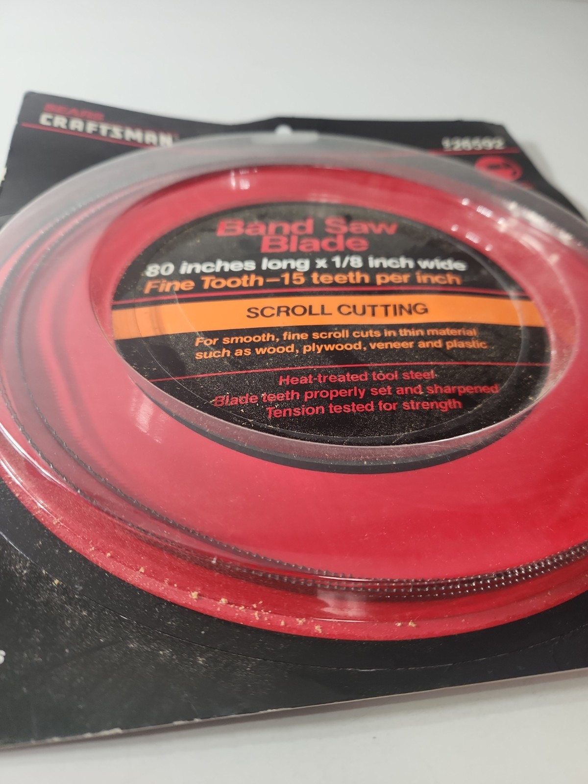 Craftsman Wood Cutting Band Saw Blade 80″ x 1/8″ 15 TPI #9-26592 NOS