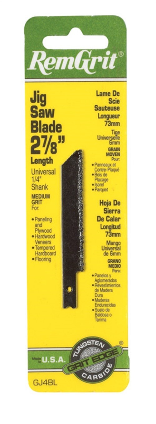 RemGrit E0406141 Carbide Medium Grit Universal Jig Saw Blade 2-7/8 L in.