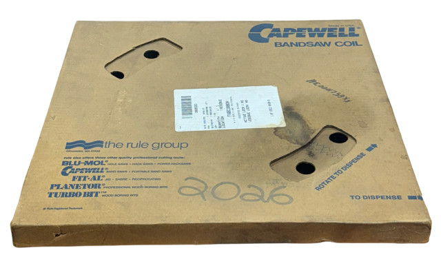 Capewell Cobalt M42 Bi-Metal Bandsaw Coil 1″ Width, 3TPI Hook, 100″ Length