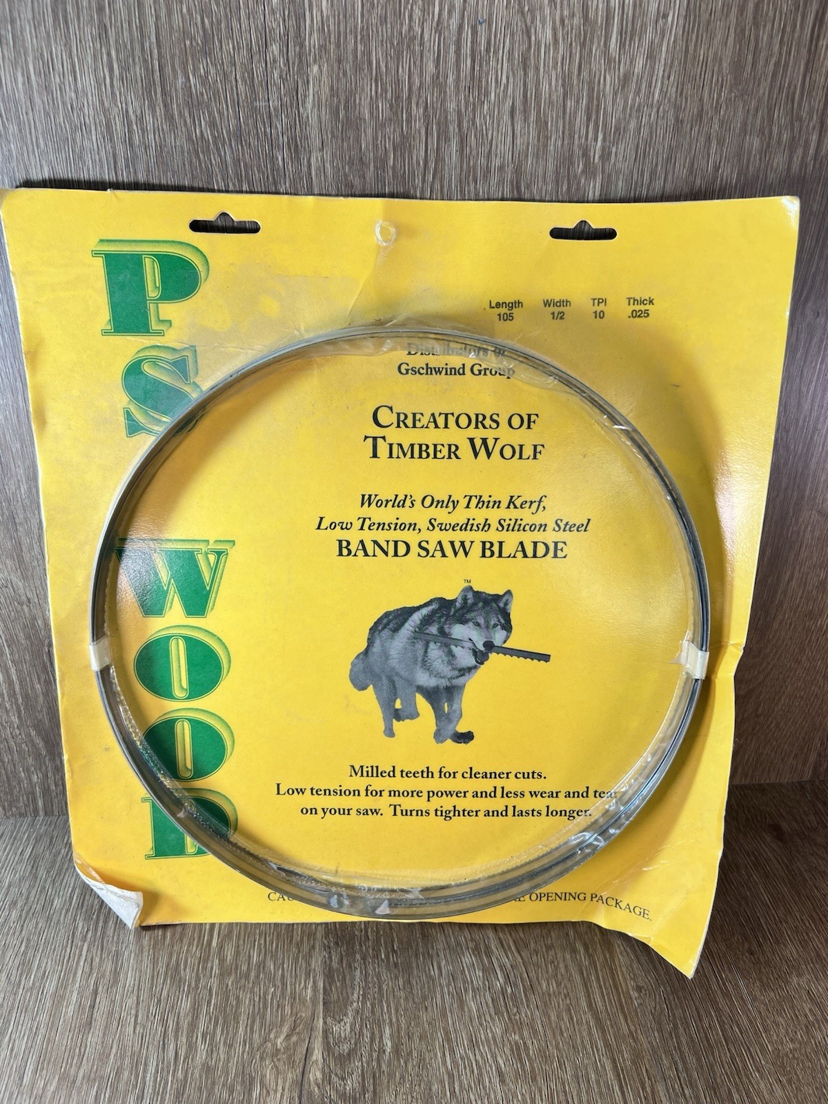 Timber Wolf Bandsaw Blade 105 Length, 1/2 Width, 10 TPI, .025 Thick