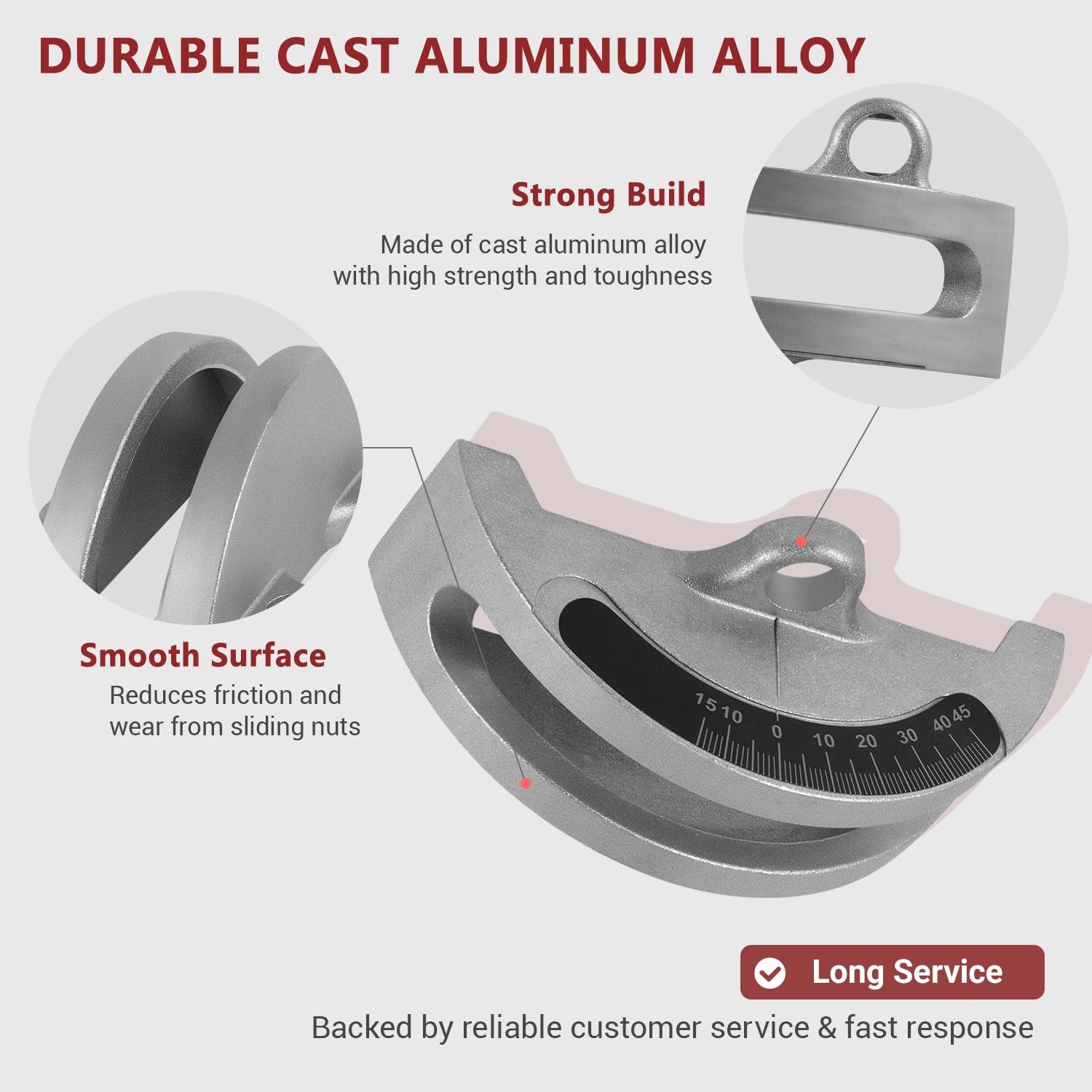 2-Pack Bandsaw Trunnions with Scale, Fit For 14″ Standard Bandsaws, Silver