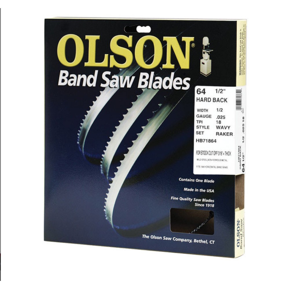 Olson HB71864DB 18 TPI Wavy Teeth Metal Band Saw Blade 64-1/2 L x 1/2 W in.