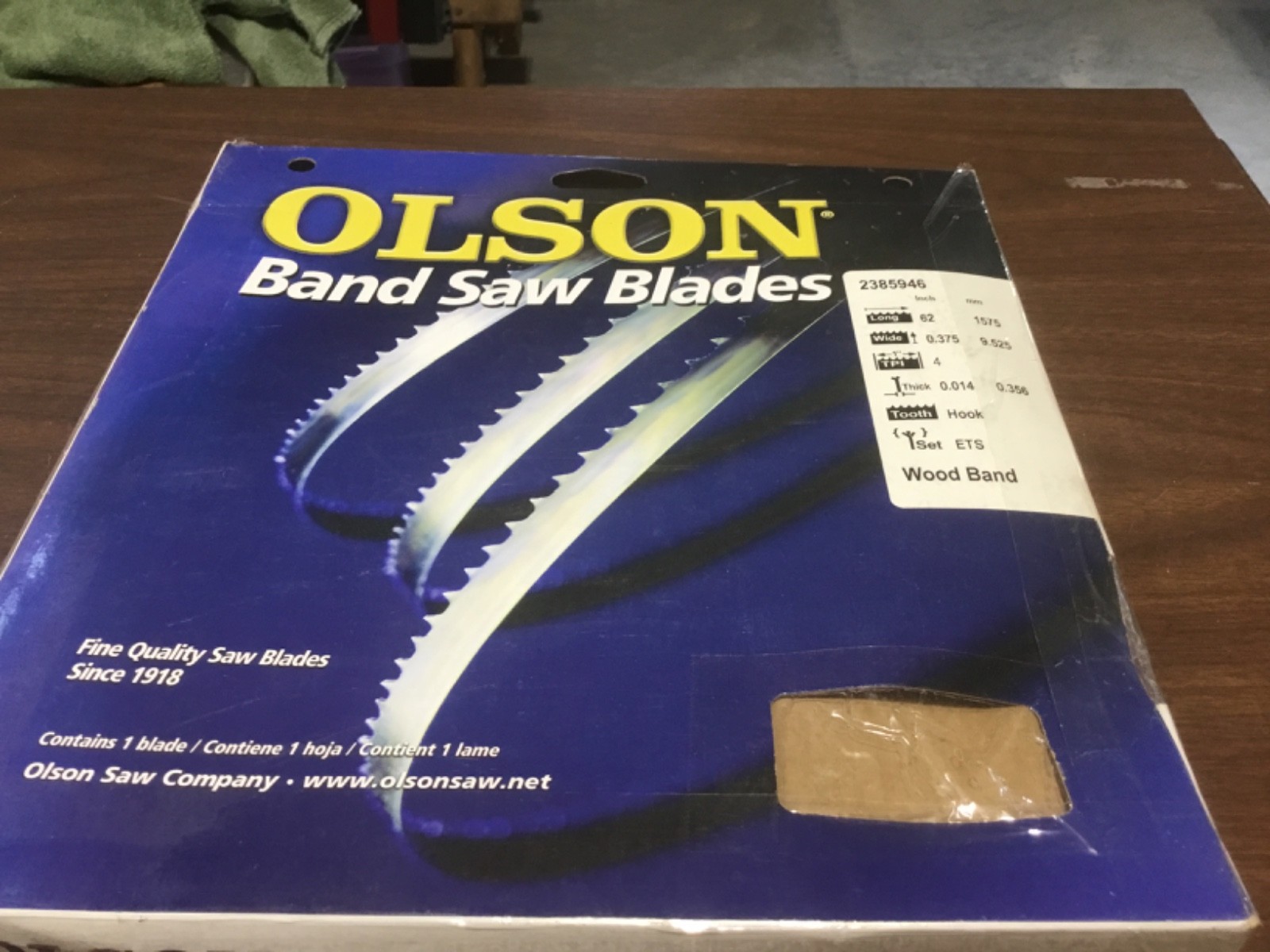 OLSON 2385946 BAND SAW BLADE 62″x 0.375″x 4 TPI FOR WOOD BRAND NEW IN BOX