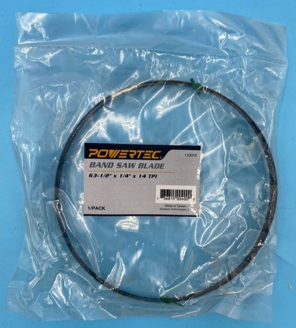 POWERTEC Band Saw Blade 63.5″x 1/4″x .014 x 14TPI High Carbon Steel (13005X)