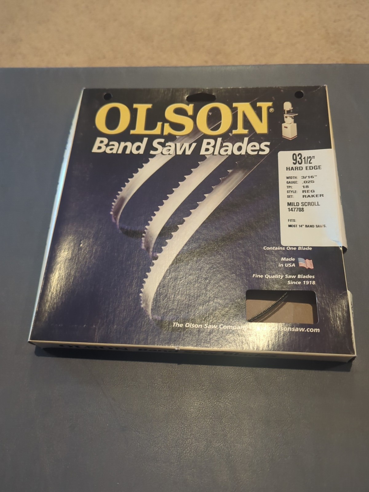 Olson 147708 18 TPI Hard Edge Mild Scroll Saw Blade 93.5″ L x 3/16″ Width