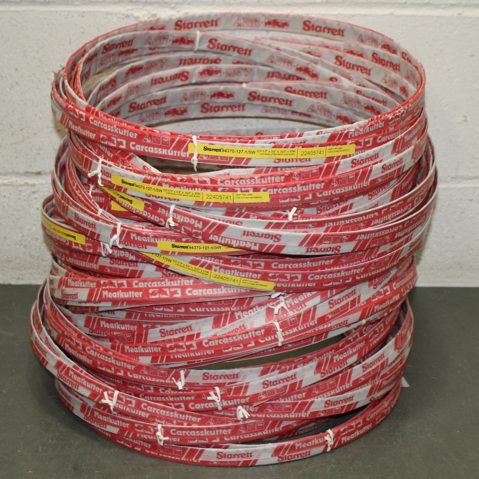 (24) Starrett CarcassKutter Band Saw Blades 94370-127-1/3W, 10′ 7-1/4″ x 3/4″