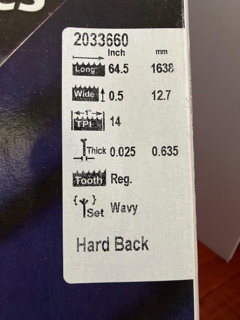 OLSON #2033660 BAND SAW BLADE 64.5″x0.5″x0.025″ 14 TPI BRAND NEW IN BOX