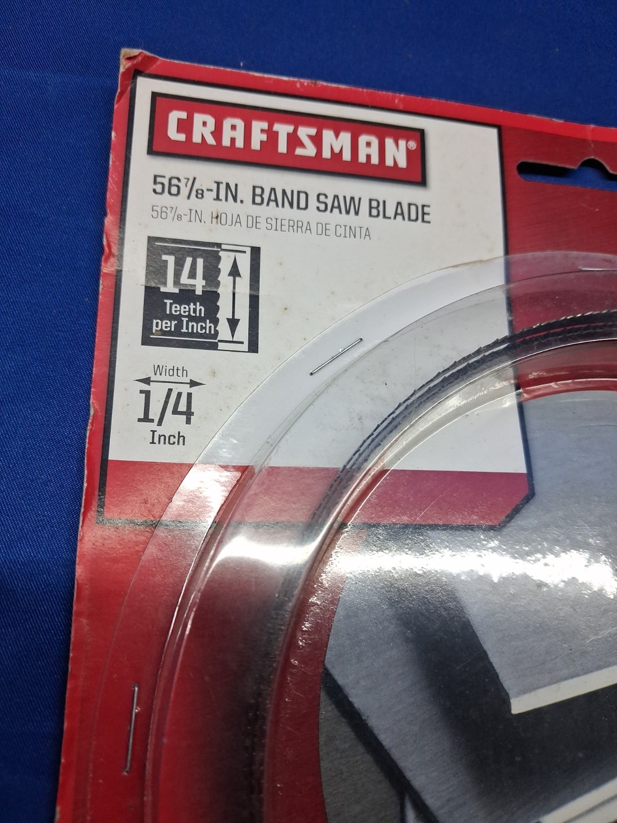 CRAFTSMAN 56 7/8″ X 1/4″ X 14 TPI Metal Band Saw Blade 26655 Made In USA New