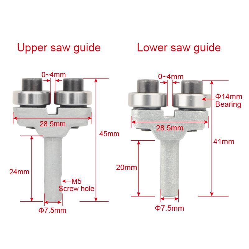 Bandsaw Blade Guides Tools Aluminum Alloy Durable Woodworking Ball Bearing Parts
