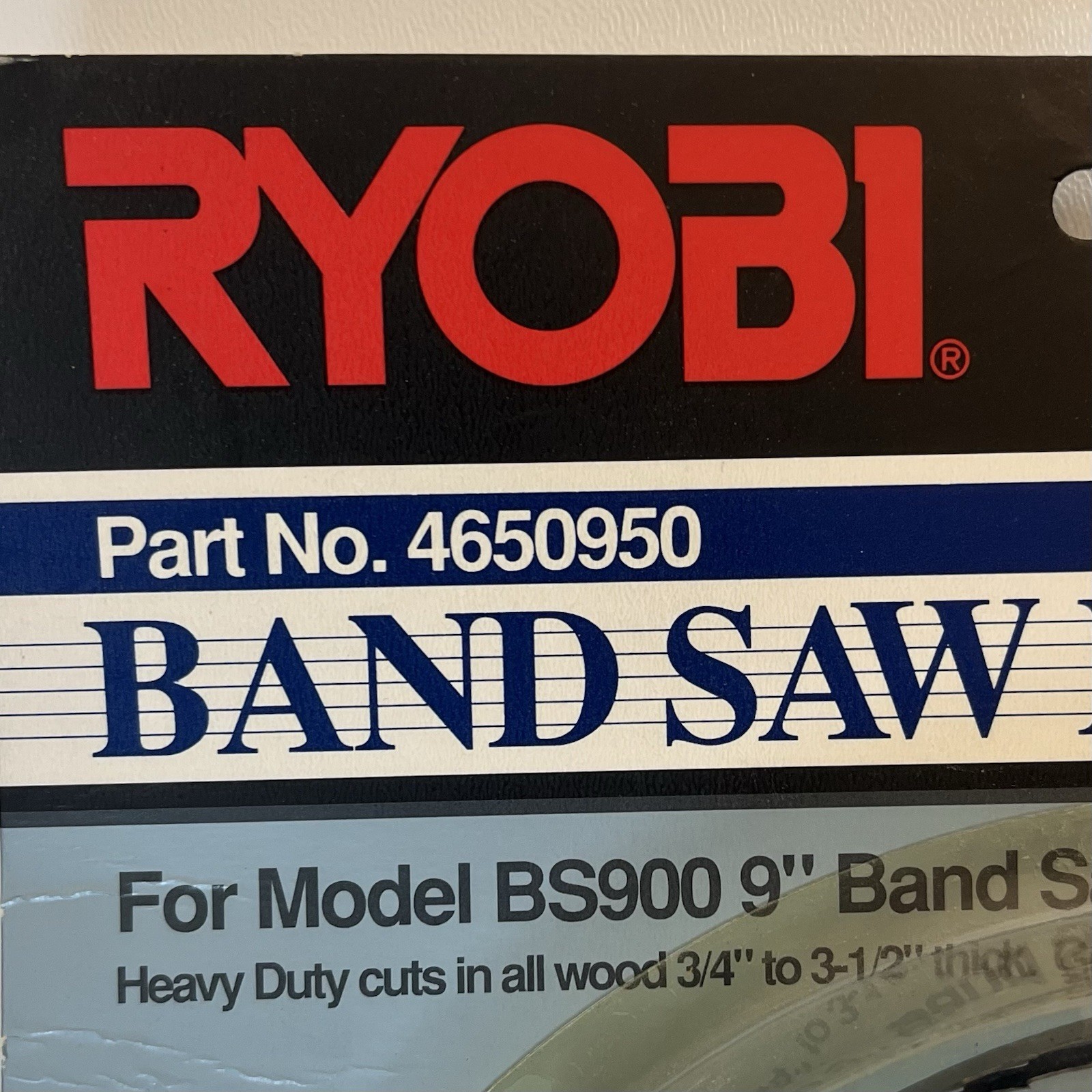 RYOBI Band Saw Blade 59 1/4″ for Model BS900 9″ Band Saw 3/8″ X .014 X 4 Hook