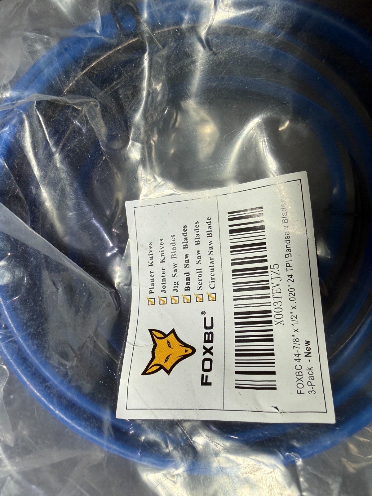 4 pack FOXBC 44-7/8-inch Bandsaw Blades 24 TPI, 44-7/8″ x 1/2″ x .020″
