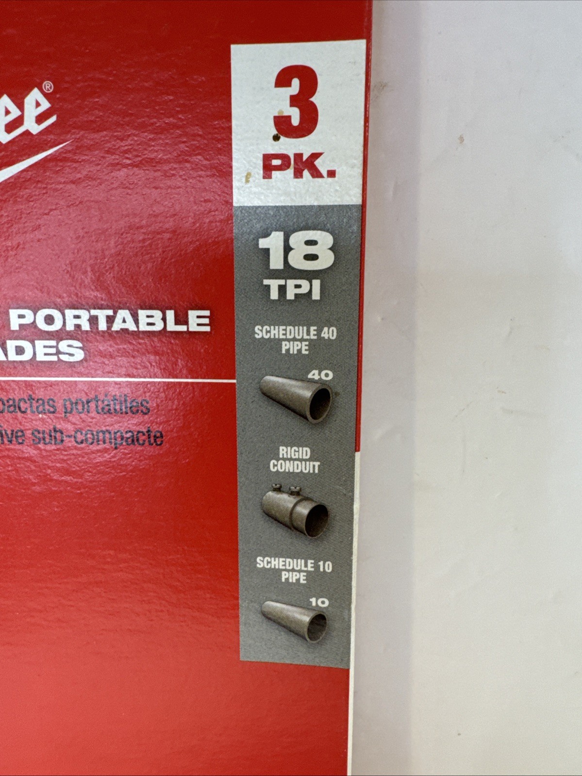 27″ x 1/2″ 18T Milwaukee 48-39-0572 Sub-Compact Portable Band Saw Blade 3 Pk